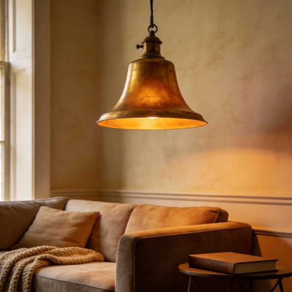 Vintage Brass Pendant Light